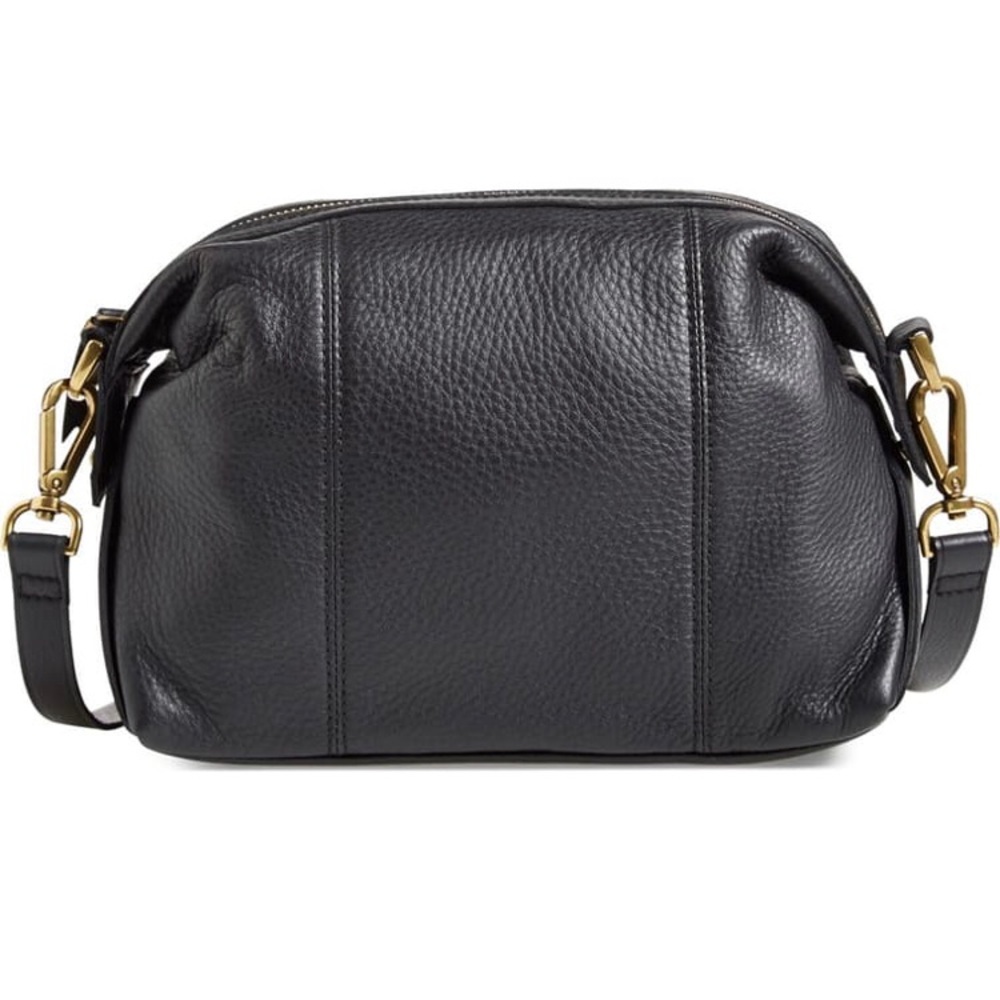 MADEWELL Mini Glasgow Leather Crossbody Bag Black